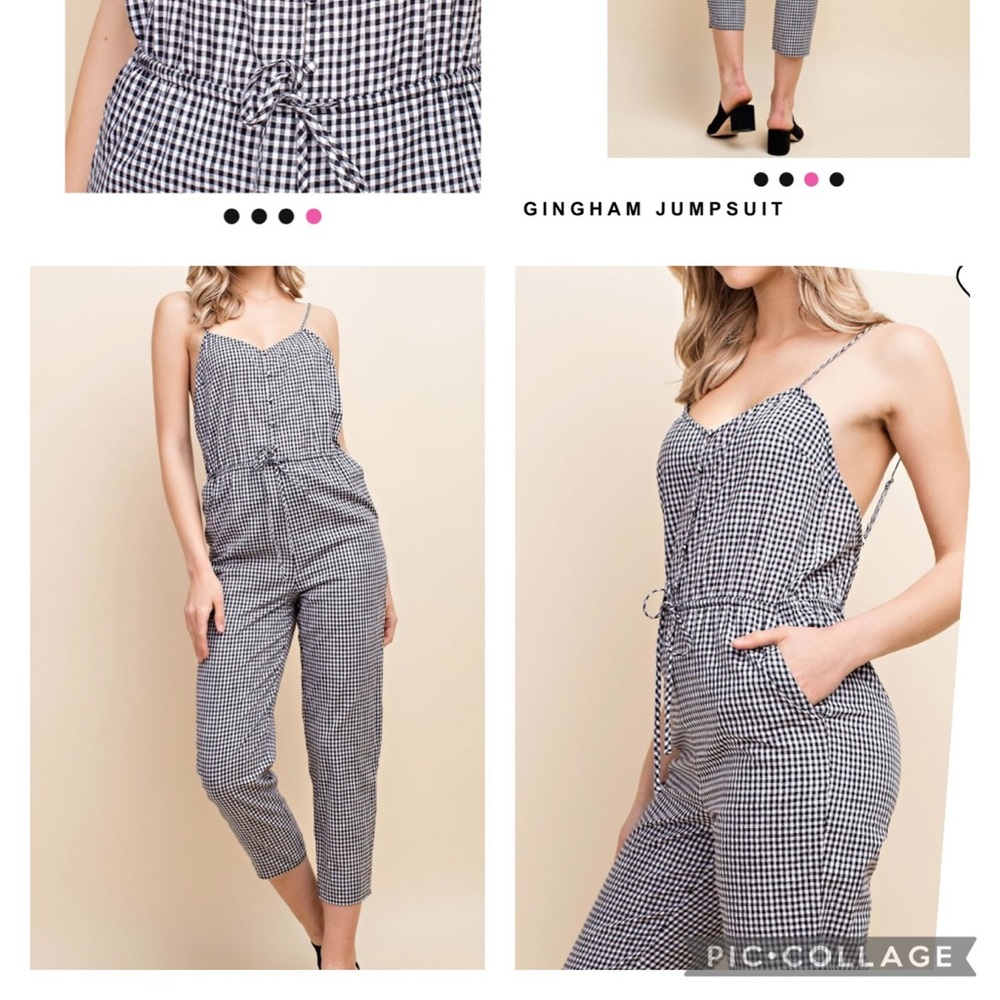 - GINGHAM JUMPSUIT